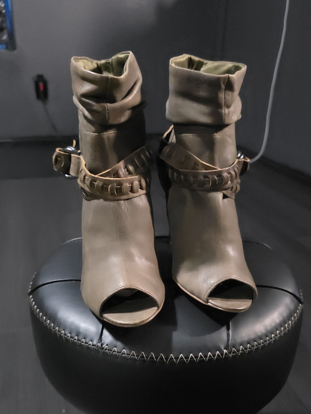 Guess  Open-Toe Ankle Boots with Braided Strap